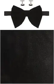 [Holibanna] Men's Bow Tie Handkerchief Cufflinks Set Fashion Bow Tie for Suits Gentleman's Accessory Present