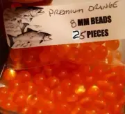 Fly Fishing Premium Trout/Salmon /Steelhead Beads 8 Mm 25Ct Orange lure egg roe