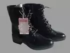 Women's Lace-Up Melanie Boot 7 1/2 Black Sam&Libby Medium Width New! Tags!