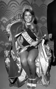 Marjorie Wallace 1973 Usa 3 Miss World Beauty Contest Winner Old Photo