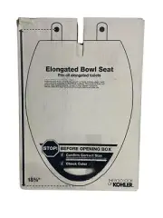 KOHLER Cachet Elongated Antimicrobial, Soft Close Front Toilet Seat in White NIB