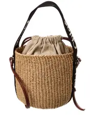 Chlo Woody Small Paper & Leather Bucket Bag