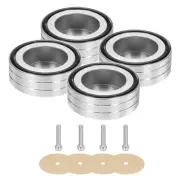 4pcs Subwoofer Isolation Pad 58x22mm Speaker Isolation Pad Spikes M4 Silver
