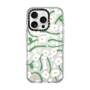 iPhone 16 Pro Clear Case MagSafe Compatible Pansies by LJMA