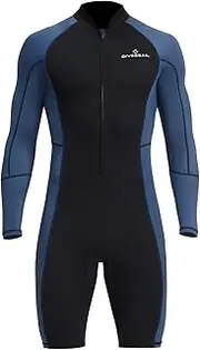Aivtalk Adult 1.5mm Neoprene Main Body Shorty Wetsuit Summer Snorkeling Scuba Diving Suit Long/Short Sleeve for Couple