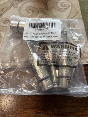 1/4 TRS Female To XLR Adapter 4 Pack
