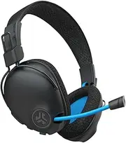 JLab Play Pro Gaming Wireless Headset 60+ Hour Bluetooth 5 Playtime 60ms Super-Low Latency for Mobile Gameplay Retractable Boom Mic AUX Gaming Cord Compatible with Gaming Consoles