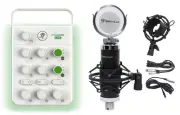Mackie M Caster Live White Streaming Podcasting Smartphone/USB Mixer+Microphone