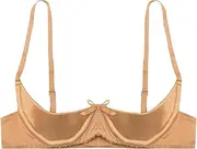 [Miaeowve] Women Sexy 1/4 Cup Bra Push Up Underwired Shelf Bra Balconette Bralette Bra