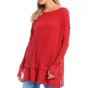 Free People - We The Free - Phoenix Thermal Knit - Cherry Red - Small