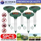 5x Multi Pulse Plus Ultrasonic Solar SNAKE REPELLER & Pest Rodent Repellent