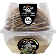 Obela Hi-Protein To Go Jalapeno Hommus 125g
