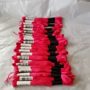 Lot of 23 Pink (122) Vntg Embroidery six strand floss cotton thread J P Coats