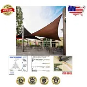 10' x 10' HDPE Triangle Shade Sail Canopy - Durable, Stylish Outdoor Protection