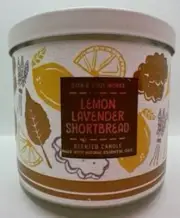 Bath & Body Works Lemon Lavender Shortbread 14.5 Oz 3 Wick Candle
