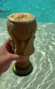 Vaso Copa. World Cup Fernet Cerveza 1 lt. Argentina Campeón Mundo Qatar 2022