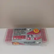 Maxell UR90 Normal Bias 10 Cassette Tapes Old Stock Blank Sealed Rare Free Case