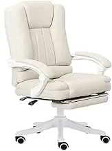 Gaming Chair, Ergonomic Racing Chair High-Back Computer Chair with Height Adjustable Headrest and Lumbar, Swivel Chair, Black(White)