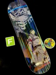 RARE Attack On Titan Monster Color Bars Skateboard Deck Anime Holographic