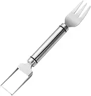 Watermelon Slicer Cutter Tool | Stainless Steel Fruit Forks Slicer | Non-Slip Handle Mango Cutting Double Head for Home Kitchen Salad Preparation