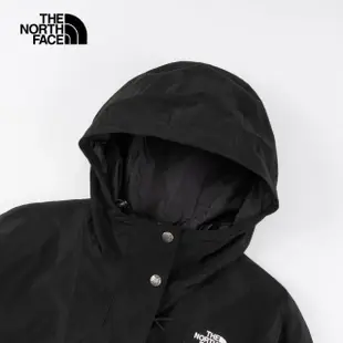 【The North Face 官方旗艦】北面女款黑色防水透氣衝鋒衣外套｜7QSIJK3