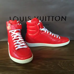 現貨【全新特價】YSL Saint Laurent 紅色高筒運動休閒球鞋 Hedi Slimane 42號, US 9