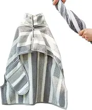 Dog Towel - Soft Pet Grooming Towel | Blanket Stripes Microfibre Absorbent Wearable for Salon Beach Car Walks Post Bath At Home Puppy