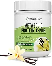 Naturalslim Protein Powder with Vitamins and Minerals Metabolic C-Plus - Meal Replacement Powder Fortified with Vitamin C, Zinc & Amino Acid - Vanilla Protein Powder 10 Servings 1.1 lb.