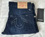 New TRUE RELIGION Geno Relaxed Slim YOUTH (Sz 16) Girls Dark Blue ($149)