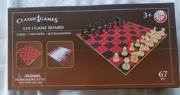 new Classic Games 3-in-1 Game Boards, Chess, Checkers, Backgammon 67-pc