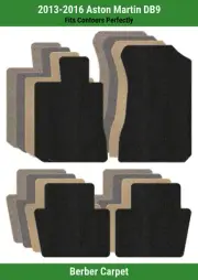 Lloyd Berber Front & Rear Row Carpet Mats for 2013-2016 Aston Martin DB9 (for: Aston Martin)