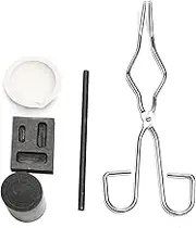 Mingzhe 5PCS Heat-Resistant Ingot Mold Casting Tool Smelting Gold Silver Furnace Kit Scrap Jewelry Metal Gold Melting Refining Forge Set Graphite Foundry Crucible for Melting Chemical Experiment