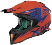 X-Lite X-502 Matris Motocross Helmet, blue-orange, Size 2XL Blue Orange