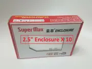 10 X 2.5" Inch Silver Sata USB 2.0 Hard Drive HDD Enclosure
