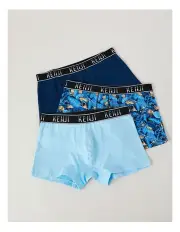 [Kenji] 3 Pack Fashion Trunks Sloth of a Time in Assorted