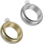 GOKENA 2 Pcs Bracelet Flask, 304 Stainless Steel Bangle Flask, Portable Bracelet Hip Flask, Handheld Bangle Wine Bottle, Creative Decorative Bracelet Flask with Rhinestone Lid for Birthday Party