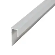 J Channel 3/16 Inch Thick Clear Anodized (Satin) Finish Aluminum Cap Moulding
