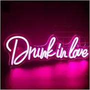 Hanging Art Neon Signs Drunk In Love Neon Sign Wedding Light Sign Engagement Gifts LED Neon Light Lover Sign Yard Garden Party Home Decor