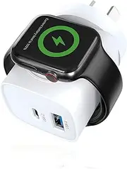 TOPADRE for Apple Watch Charger with 20W USB C Charger, 3 in 1 PD Fast Charging Wall iPhone Charger for iWatch Charger Ultra/10/9/8/7/6/SE, iPhone 16/15/15/14 Pro Max, iPad Pro/Air, White