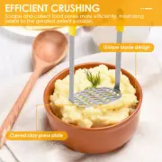 2Pcs Mashed Potato Masher Stainless Steel Potato Press Masher Manual◍