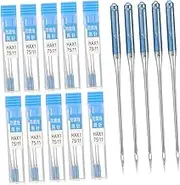 SHINEOFI Sewing Machine Flat Car Needles 10 Sets Professional Embroidery Needles Side Opening for Fabric Leather Paper