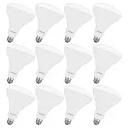 Luxrite BR40 LED Light Bulbs, 13W=85W, Soft White, Dimmable, 1100LM, E26 12 Pack