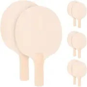 COHEALI DIY Pong Racket Paddle Blanks 8 Wooden Table Tennis Bats Blanks for Craft Projects