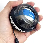 METEOR Wrist Trainer Ball – Auto-Start Gyroscopic Wrist Strengthener, Forearm Exerciser for Strengthening Arms, Fingers – Portable Gyro Ball with Colorful Lighting (Blue)