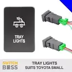 TRAY LIGHTS BLUE LED Push Switch Suit SMALL Toyota Landcruiser Prado Hilux 12v