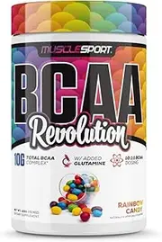 BCAA Revolution Amino Acid Powder Supplement for Men & Women - Intra Workout Training Complex - Recovery Supplement (Rainbow Candy, 30 Servings)