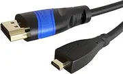 Micro HDMI Cable with Break-Proof Design – 5m (HDMI-A to Micro-HDMI, bidirectional, 4K@60Hz for Ultra HD, High Speed with Ethernet, for Tablets/Cameras/Raspberry Pi, Black) – CableDirect
