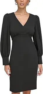[Calvin Klein] Women's Vneck Sheath Work Dress