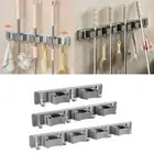 3/4/5 Hooks Mop Storage Shelf Rack Garden Garage Storage Tool