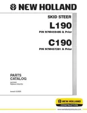 New Holland C190 Skid Steer Loader Parts Catalog PDF/USB - Pin N7M457281 & Prior